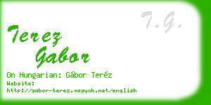 terez gabor business card