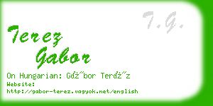 terez gabor business card